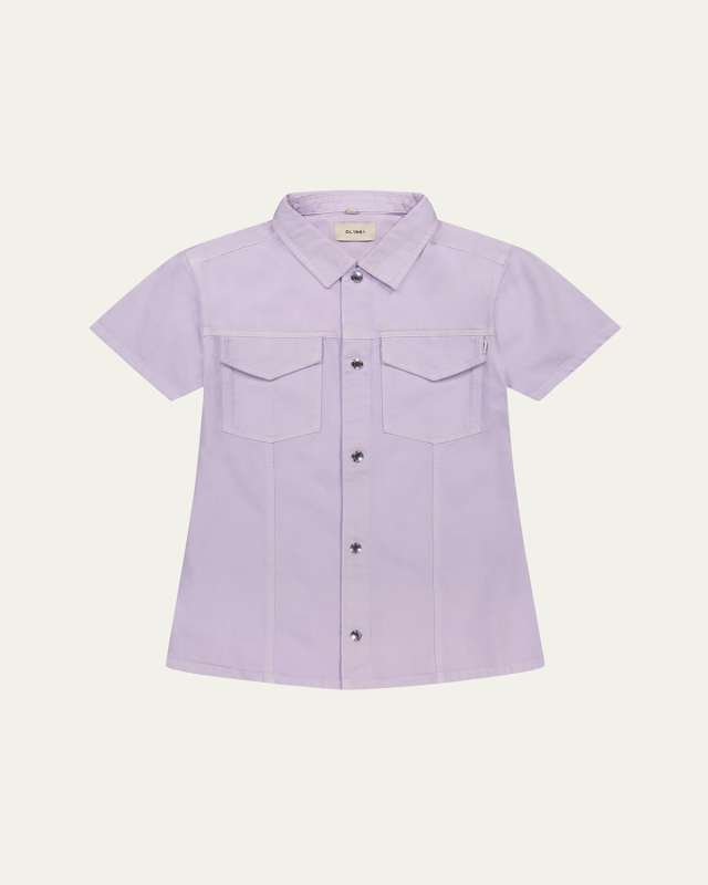 Girl's Manning Button Front Dress, Size S-L
